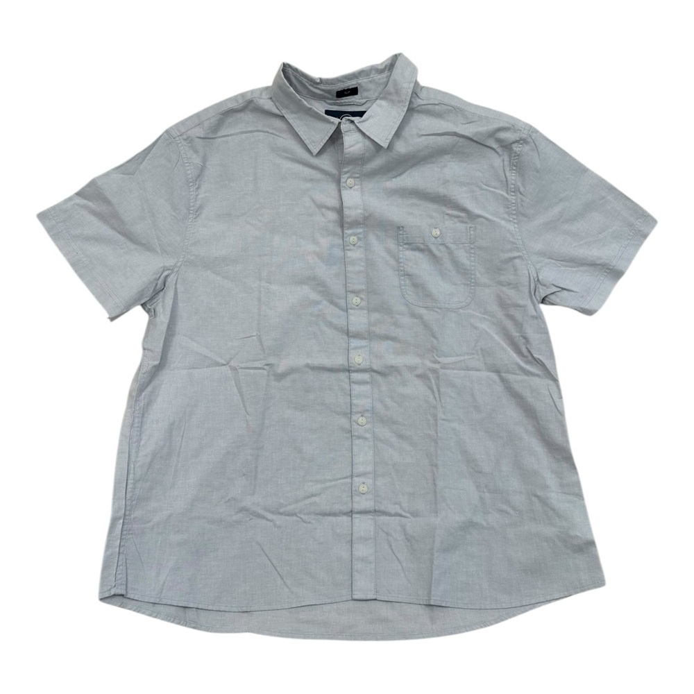 Even Tide Men’s Short Sleeve Slim Light Grey Button Up NWT - Size XXL - Picture 2 of 7